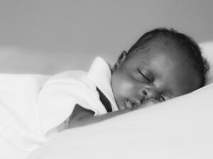 A baby sleeping